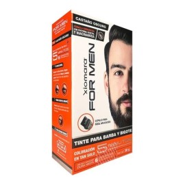 Xiomara For Men Tinte Colorante En Gel Para Barba Y Bigote Tono Castaño oscuro