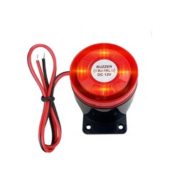 Switian DC 12V Wired Mini Sound Light Alarm Horn Siren 120 dB Home Security Sound Alarm System(12, Volts)