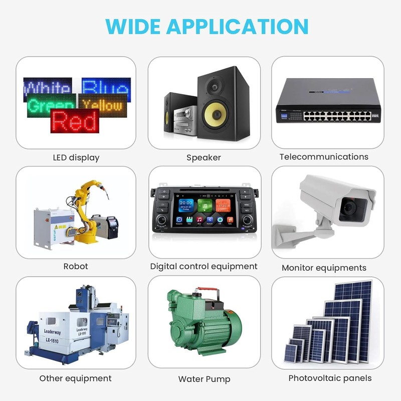 YABOANG DC-DC converter, voltage converter 24V to 12V 40A 480W