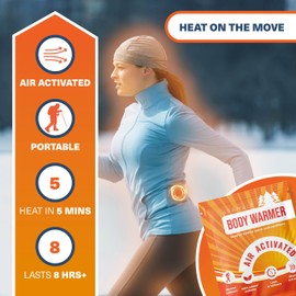 BRAMBLE 40 Pack Air-Activated Heat Patches, Heat Pads, Back Warmers - Back, Legs, Arms, Shoulders - Sports, Outdoor, Hiking, Golf, Football Spectators (up to 8 Hours) (80)