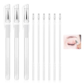 Leogony 3PCS Eyebrow Mapping Pen Kit, Waterproof Skin Marker Pen with 6 Replacement Refills (White)