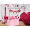 Rectangular Valentines Basket Pink Love Storage Bin Collapsible Heart Hamper