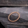 Copper Rings for Women Non Tarnish Twisted Braided Ring Copper