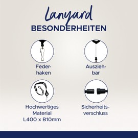 Avery 4830 Black Lanyards with Extendable Reels - Pack of 10