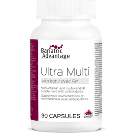 Bariatric Advantage - Ultra Multi Formula with Iron - Bariatric Multivitamin and Multimineral Supplement with Antioxidants - 90 Capsules