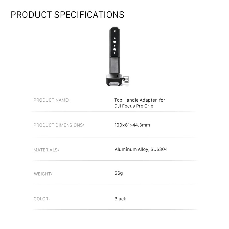 TILTA Top Handle Adapter Compatible with DJI Focus Pro Grip