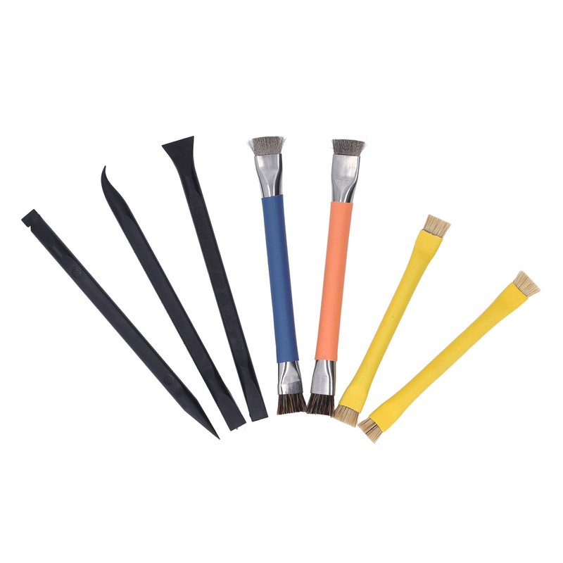 Pry Tool Brush Set ABS Stainless Steel Electronic Repair Cleaning