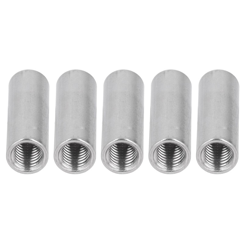 5PCS M12 Cylindrical Coupling Nuts 304 Stainless Steel Female Thread