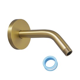Wall Mounted Shower Arm Extension Head Holder Stainless Stee for Elbow Bathroom Accessories Pipe Bath Tube Champagne Bronze,SW-RD91018-6CB.