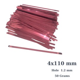 Paillettes de lentejuelas planas de 4 x 110 mm, vestido, danza del vientre, borla de la cadera, 520 piezas, mezcla de colores surtidos de lentejuelas acrílicas, 1.7 onzas (50 gramos) rosa seca