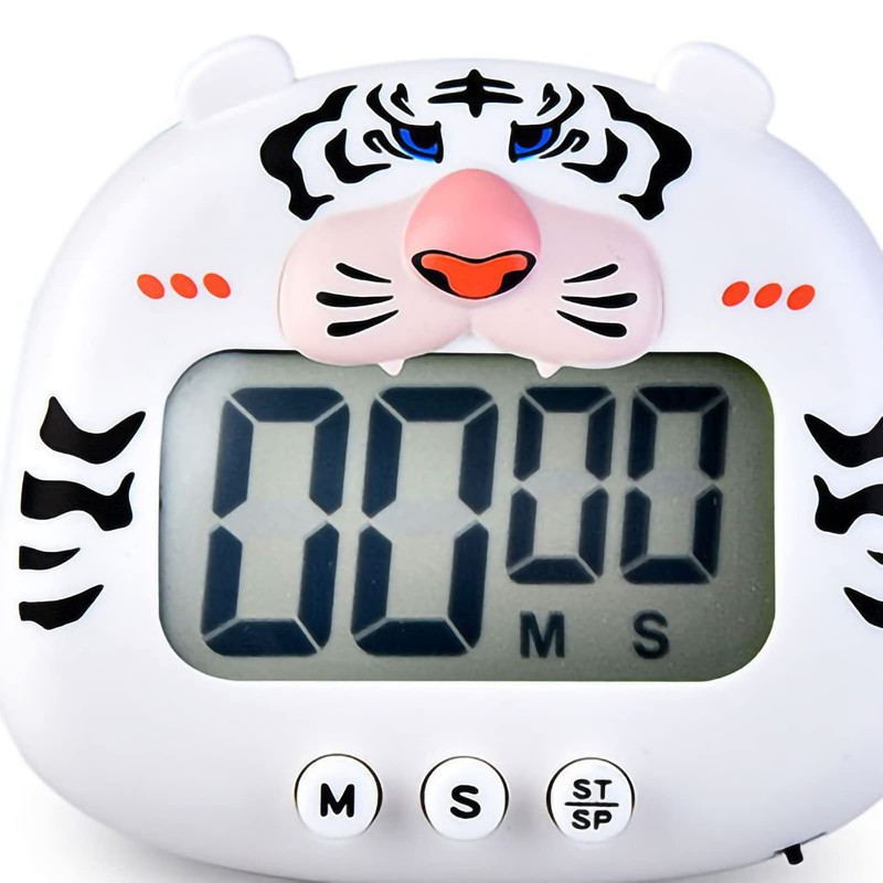 Tiger Cute Cartoon Animal Digital Countdown Kid LCD Display Magnetic