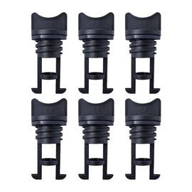 Yetaha Nylon Boat Drain Plug, 6PCS Kayak Hull Thread Drain Plugs Replacement Parts for Kayak Boat Dinghy Canoe Yacht, with Waterproof Seal Ring(Black)