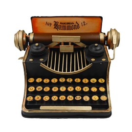 VANLAXY Money Bank Retro Vintage Tin Antique Typewriter Model Piggy Bank Coin Bank Classic Decoration for Home Shoot Movie Props