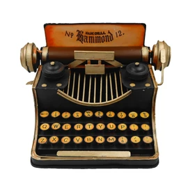 VANLAXY Money Bank Retro Vintage Tin Antique Typewriter Model Piggy Bank Coin Bank Classic Decoration for Home Shoot Movie Props