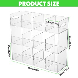 Acrylic Tea Bag Organizer for 216 Tea Packets, No Assembly Required, Display Holder for Countertop, Vertical Tea Bag Caddy for Cabinet, Tea bar Accessories, Teabags Storage Containers