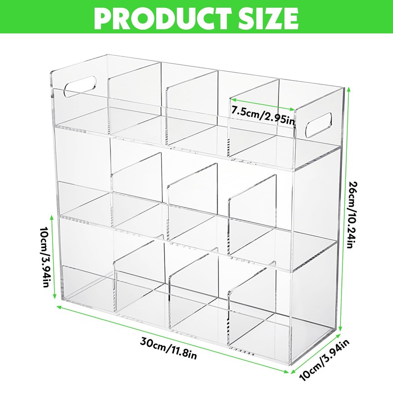 Acrylic Tea Bag Organizer for 216 Tea Packets, No Assembly