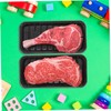 Abaodam 2Sets Realistic Fake Steak Model Lifelike Meat Decor for