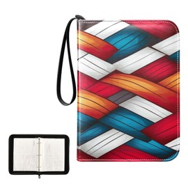 BOESI Doodle Color Knitting Pattern Card Holder, Card Holder Album with 400 Card Slots in 50 Pages for Display, Storage, Portability