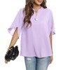 Funlingo Women's Dressy Casual Shirts Spring Fashion V Neck Tops