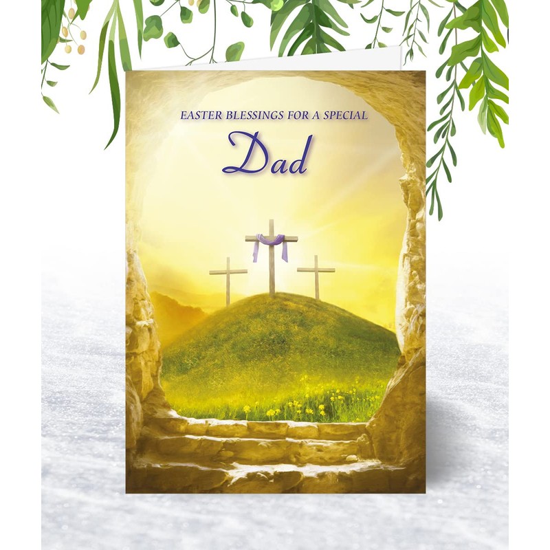 Dad Religious Easter Card - Christian Easter Card - A5
