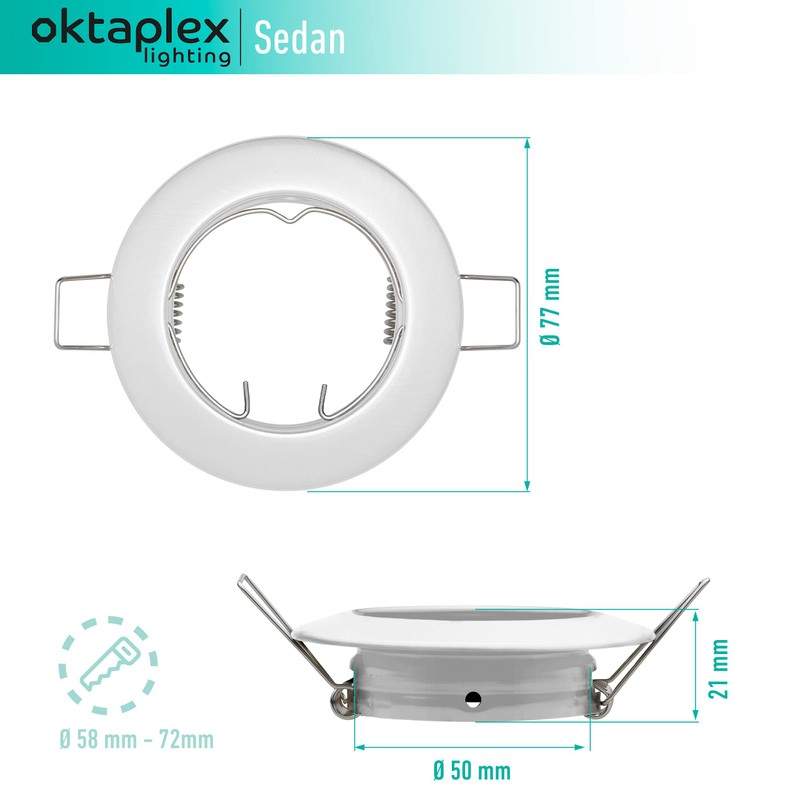 Oktaplex lighting Set of 3 Ceiling Spotlights - Continuously Dimmable