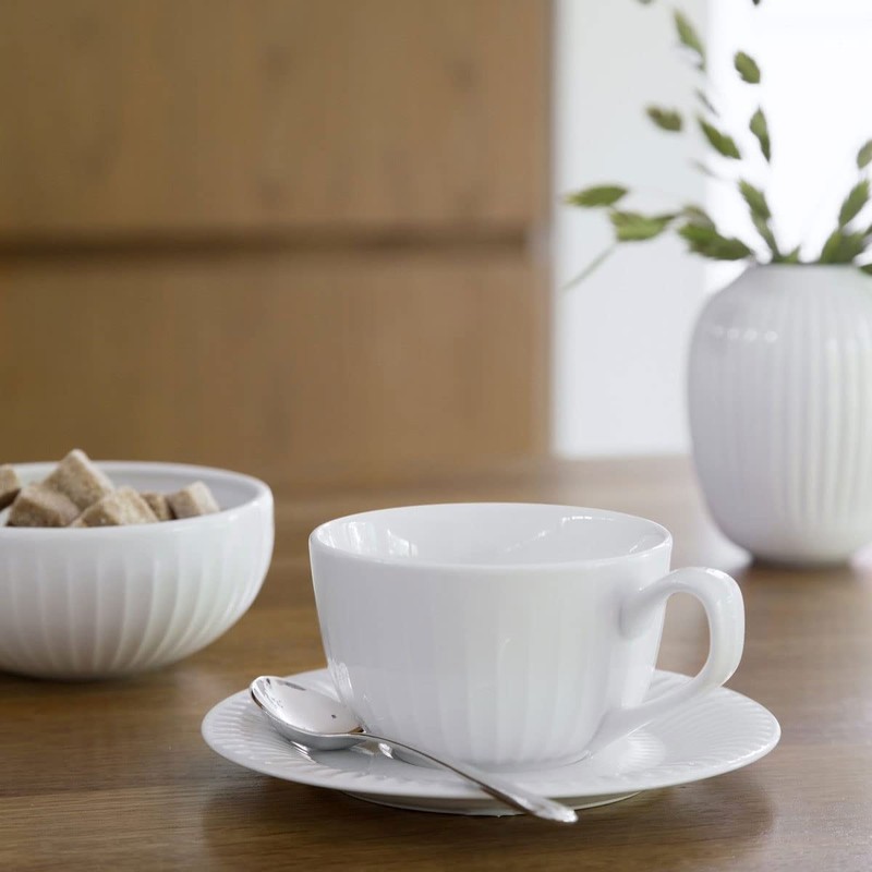 Kähler Hammershøi Legendary Timeless Coffee Cup with Saucer 25 cl
