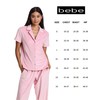 bebe Soft Velour Pink Pajamas for Women, Pink Velour Lounge