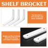 Shelf Brackets,6Pcs Shelf Bracket,Brackets for Shelves,100mm*100mm White Shelf Brackets,L Bracket