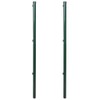 vidaXL Iron Fence Posts - Durable 45.3" Dark Green Posts