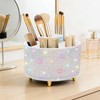 Diesisa Bling Makeup Organizer: 360°Rotating Bling Rhinestone Cosmetic Display Cases