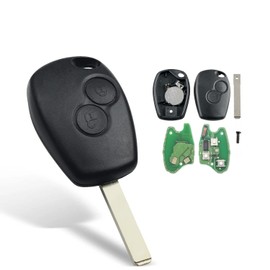 AULESSE 2 Button Car Key Shell Remote Control 433 MHz PCF7947 Chip Car Key Shell for Ren-Ault Kangoo II Clio III Duster Modus Twingo Dacia Logan