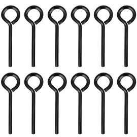 DENGXINWEI 12pcs 5/32 inch Standard Hex Dogging Key with Full Loop, Black Solid Metal Allen Key Sets Wrench for Keychain Push Bar Panic Exit Device Key
