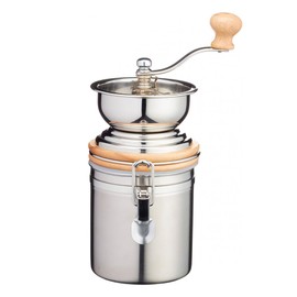 LE'XPRESS Kaffeemühle Le Xpress 10x14cm aus Edelstahl in Silber/braun, 12 x 17 x 22 cm