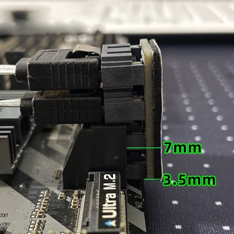 Xiwai SATA 7Pin Female to 7Pin Male 360 Degree Angled