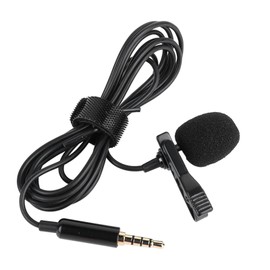 Tangxi Micrófono de Solapa Profesional, Omnidireccional de 360 ​​Grados, Micrófono de Solapa con Clip de 3,5 Mm, Micrófono con Clip con Cable ABS para Entrevistas, Grabación de Video