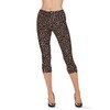 MeMoi Leopardito Capri Leopard Cotton Blend Leggings Leopard Small/Medium