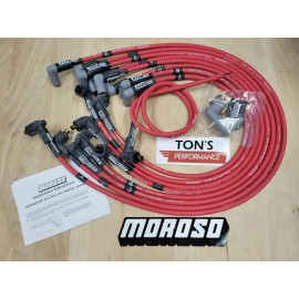 Moroso 73691 Ultra 40 8.65mm Spark Plug Wires Big Block Chevy BBC RED Crab CAP