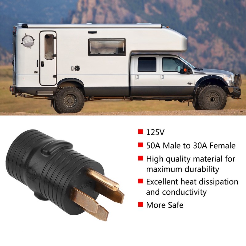 RV Power Cord Adapter 50A Male to 30A Female Connector