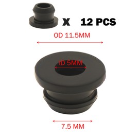 NEODTX Pot Holder Rubber Grommets Pack of 12 Rubber Feet, Rubber Grommets for Pot Supports Dometic Smev and Thetford with 5 mm Rods Rust Rubber Feet, Motorhome Equipment, Accessories for Motorhome