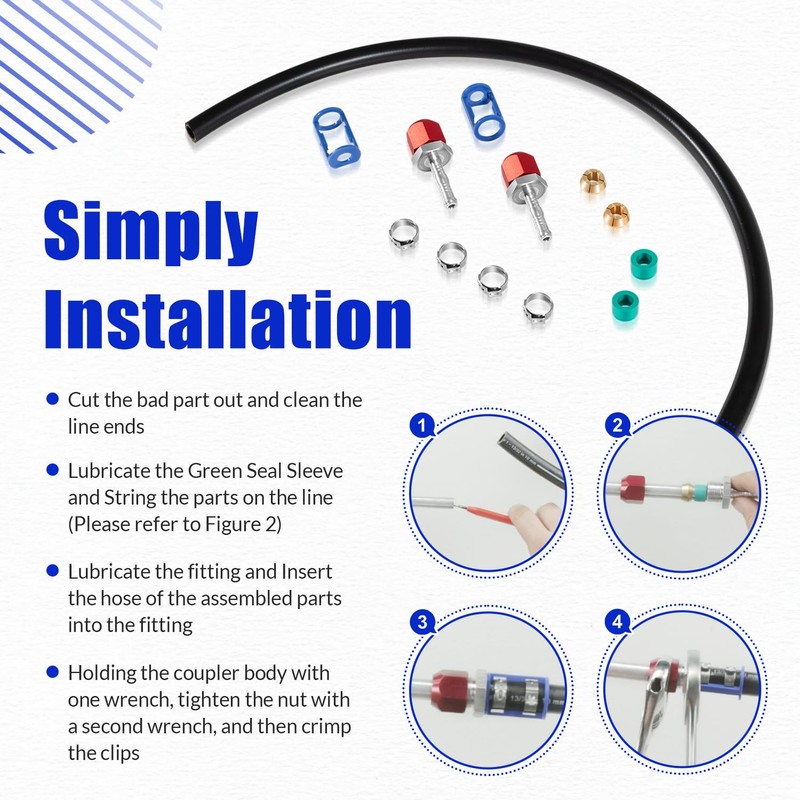 800-673 A/C Line Splice Kit for 5/16” Line With No.