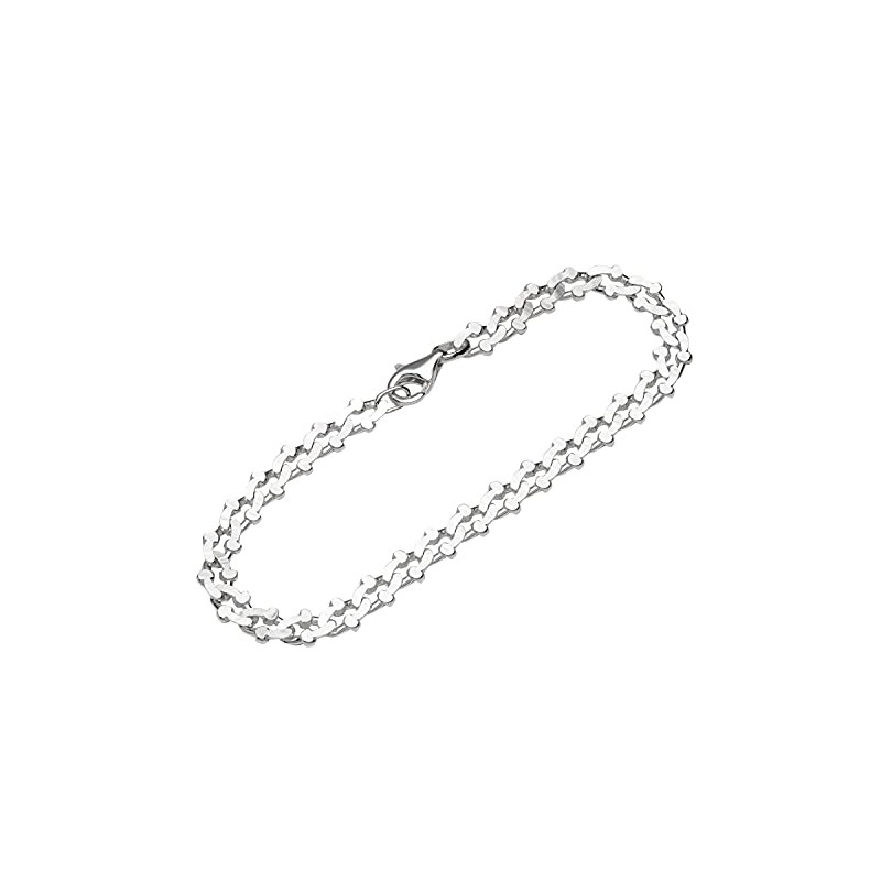 NKlaus 13253 Women's Bracelet 925 Sterling Silver 19.5 cm Diamond