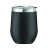 Oggi Cheers Insulated Wine Tumbler, 12-Ounce, Black (8145.3)