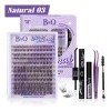Extensiones De Pestañas Postizas Naturales B&q Kit Completo