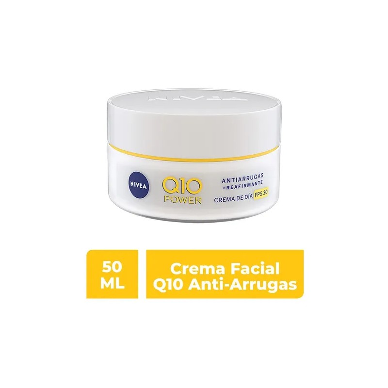 Crema Facial Nivea Q10 Antiarrugas Reafirmante Fps30 50 Ml