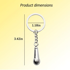 Musical Gifts for Women Men Singer Gifts Microphone Keychain for Music Student Teacher Music Accessories for Music Lovers Christmas Gifts for Son Daughter Friends Music Themed Gifts Music Party Favors
