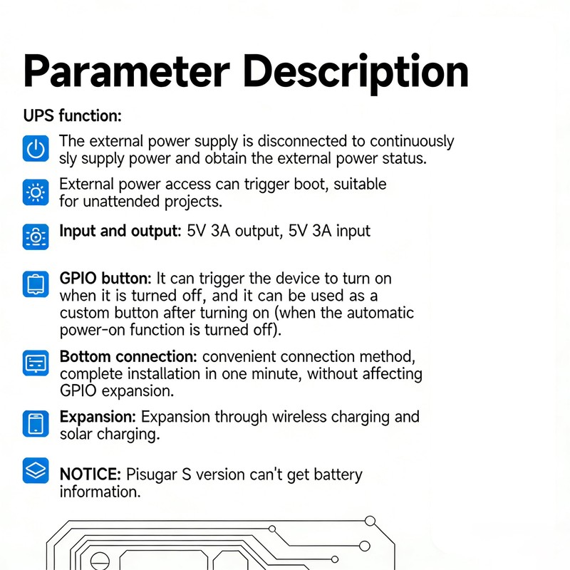 Pisugar S Portable 1200 mAh UPS Lithium Battery Pwnagotchi Power