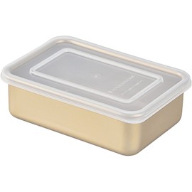 Hokuriku Aluminum Storage Container, No. 8, Aluminum, Square Container, Small Device, Made in Japan, Gold