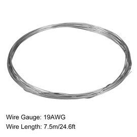 uxcell 0.9mm AWG19 Heating Resistor Wire Wrapping Nichrome Resistance Wires for Heating Elements 24.6ft.