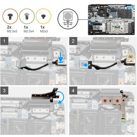 Deal4GO 7CM DC-in Power Jack Cable Power Adapter Port N8R4T 0N8R4T 450.0KD0C.0041 Replacement for Dell Latitude 3510 3410 (with MX230 Discrete Graphics)