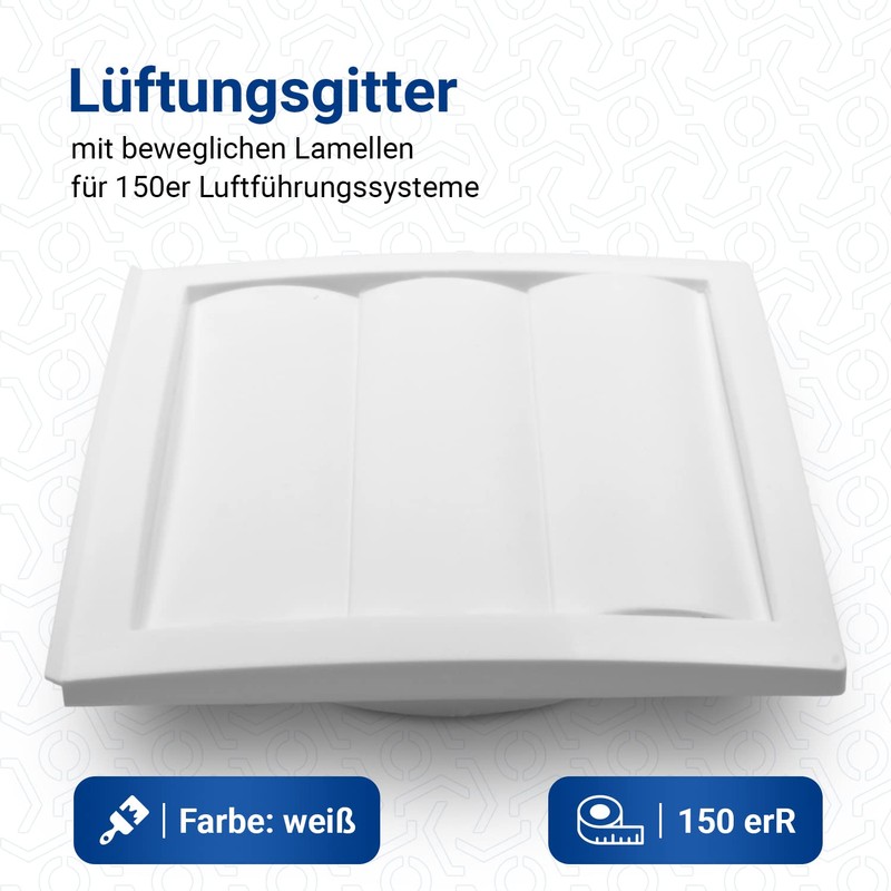 VIOKS Ventilation Grille with Movable Slats Closure Flap Blind End